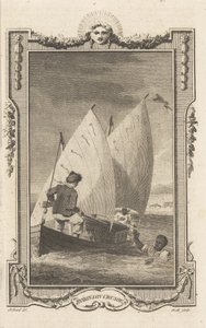 Robinson Crusoe, aus dem Novelists Magazine, veröffentlicht 1781 von Thomas Stothard