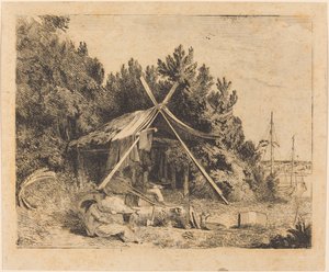 Das Lager von Stothard, Blake, Ogleby von Thomas Stothard