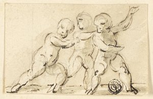Drei Putti beim Spielen von Thomas Stothard