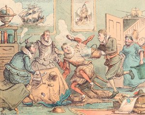Sir Walter Raleighs Pfeife erloschen, um 1884