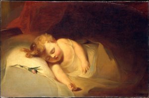 Schlafendes Kind (Die Rosenknospe) von Thomas Sully