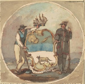 Studie für "Das große Siegel des Staates Delaware" von Thomas Sully