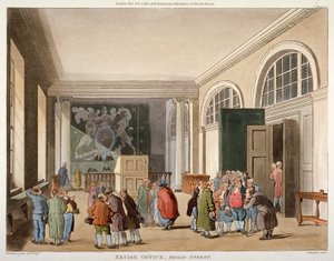 Innenansicht des Excise Office, Old Broad Street, City of London