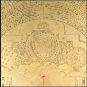 Astrolabium: Detail Vorderseite, ca. 1552 von Thomas & Sutton Henry (c.1624 65) Gemini