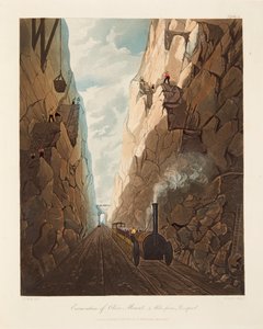 Ausgrabung des Olive Mount, 4 Meilen von Liverpool, 1831 von Thomas Talbot Bury