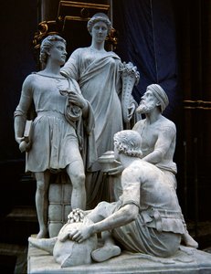 Handel, Skulpturengruppe vom Albert Memorial, fertiggestellt 1876
