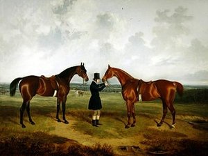 Vor der Jagd (Öl auf Leinwand) von Thomas W. Bretland