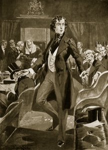 Disraelis erste Rede im Unterhaus, Illustration aus 