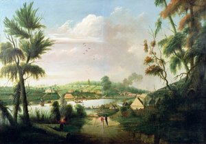 Eine direkte nördliche Gesamtansicht von Sydney Cove, 1794