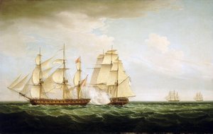 Die Kampfmanöver des britischen Schiffes 