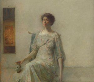 Dame mit Maske, 1911 von Thomas Wilmer Dewing
