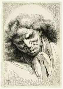 Kopf eines schlafenden alten Mannes von Thomas Worlidge
