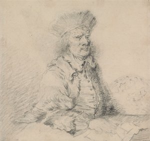 Rembrandt mit Pelzhut