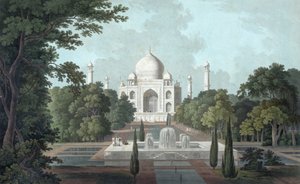 Ansicht des Taj Mahal von Thomas und William Daniell