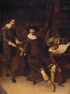 Constantijn Huygens und sein Schreiber, 1627, um 1915
