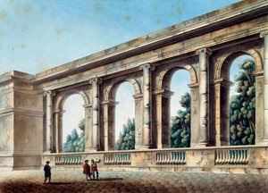 Ansicht einer gewölbten Galerie, ca. 1791-1794