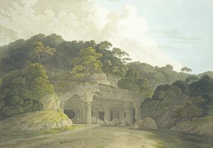 Der Eingang zur Elephanta-Höhle, Tafel 58 aus 