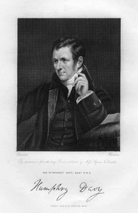 Sir Humphry Davy 1778-1829, englischer Chemiker und Physiker, 19. Jahrhundert von Thompson