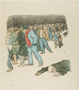Elend unter dem Schnee von Théophile Alexandre Pierre Steinlen