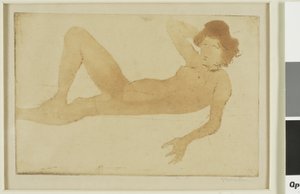Liegende nackte Frau von Théophile Alexandre Pierre Steinlen