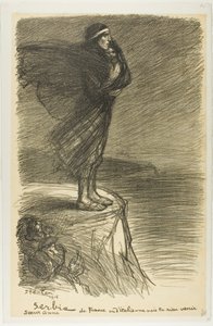 Serbien: Schwester Anne, Tafel zwanzig aus Actualités von Théophile Alexandre Pierre Steinlen