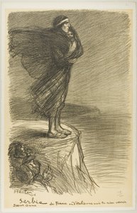Serbien: Schwester Anne, Platte zwanzig aus Actualités von Théophile Alexandre Pierre Steinlen