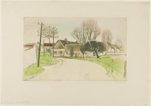 Das Haus am Rande des Dorfes von Théophile Alexandre Pierre Steinlen
