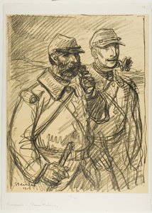 Zwei Soldaten von Théophile Alexandre Pierre Steinlen