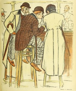 An der Bar, aus Gil Blas Illustre, veröffentlicht 1899, Farblithographie, 1899 von Théophile Alexandre Steinlen