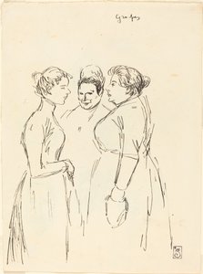 Klatschende Frauen von Théophile Alexandre Steinlen