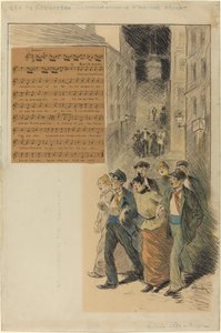 Die kleinen Fröhlichen, 1891 von Théophile Alexandre Steinlen