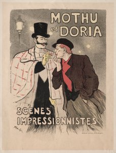 Mothu et Doria - Szenen impressionistes, 1893 von Théophile Alexandre Steinlen
