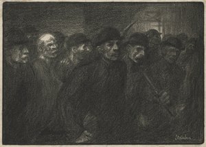 Arbeiter verlassen die Fabrik von Théophile Alexandre Steinlen