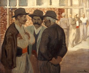 Bauarbeiter, ca. 1911 von Théophile Alexandre Steinlen