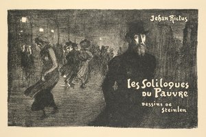 Prospekt der Buchhandlung und Zeitungen: die Soliloquien des Armen von Jehan Rictus von Théophile Alexandre Steinlen