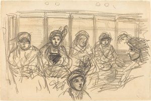 Reiter in der Metro von Théophile Alexandre Steinlen