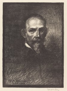 Selbstporträt Steinlen von vorne, Kopf gerade, 1905 von Théophile Alexandre Steinlen