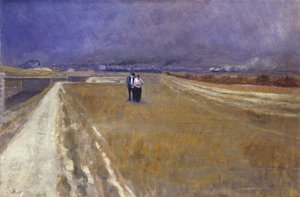Spaziergang neben der Eisenbahn; Promenade à côté du Chemin de Fer von Théophile Alexandre Steinlen