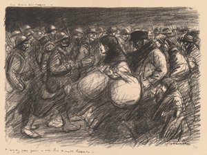 Kriegsskizzen: Die zwei Prozessionen (Croquis de guerre: Les deux cortèges – „Ayez pas peur - on les a - et bien!“)
