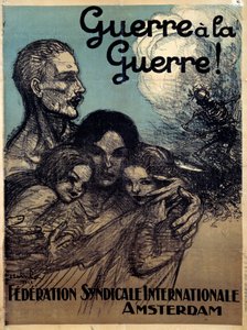 Krieg dem Krieg. Plakat der Internationalen Gewerkschaftsföderation von Théophile Alexandre Steinlen (1859-1923) von Théophile Alexandre Steinlen