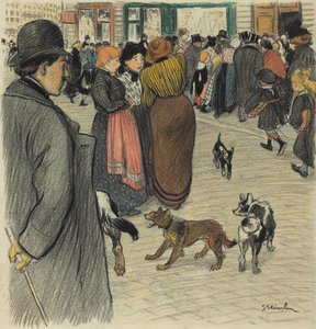 Die Menge beobachten von Théophile Alexandre Steinlen