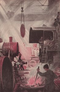 Bau einer Lokomotive von Thornton Oakley