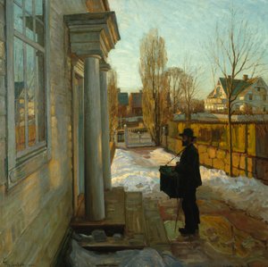Ohne Titel (Leierkastenmann) 1906 von Thorolf Holmboe