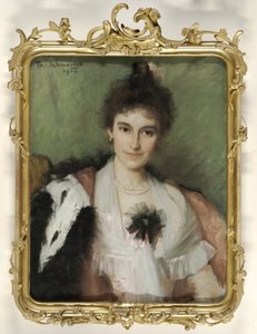 Amelia Eliza van Leeuwen (1862-1923). Ehefrau von Christiaan Bernard Tilanus, Chirurg und Orthopäde in Amsterdam von Thérèse Schwartze (signed by artist)