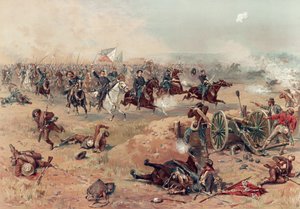 Sheridans letzter Angriff bei Winchester, veröffentlicht von Prang & Co., 1886 von Thure de Thulstrup