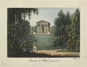 Der Tempel von Paul I. oder das Mausoleum von Paul I. im Park von Pawlowsk, 1810er Jahre von Thurner