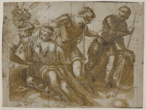 Minerva, Mars und Venus nach Jacopo Tintorettos Gemälde im Sala dell’Anticollegio, Dogenpalast, Venedig