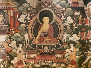 Szenen aus dem Leben des Buddha Shakyamuni von Tibetan School