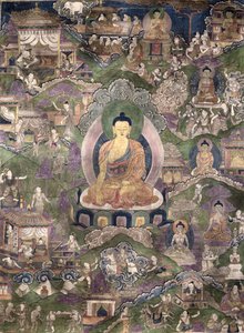 Thangka des Buddha von Tibetan School