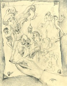 Die Hand des Künstlers vom Künstler von Tibor Dengyel